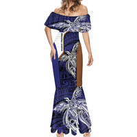 Personalised PNG Manus Province Mermaid Dress Bird of Paradise Tattoo Flag Motif - Polynesian Pride