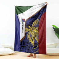 Personalised PNG Milne Bay Province Blanket Bird of Paradise Tattoo Flag Motif - Polynesian Pride