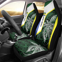 Personalised PNG Morobe Province Car Seat Cover Bird of Paradise Tattoo Flag Motif - Polynesian Pride
