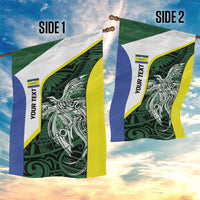 Personalised PNG Morobe Province Garden Flag Bird of Paradise Tattoo Flag Motif - Polynesian Pride