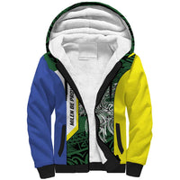 Personalised PNG Morobe Province Sherpa Hoodie Bird of Paradise Tattoo Flag Motif - Polynesian Pride