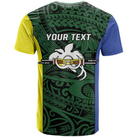 Personalised PNG Morobe Province T Shirt Bird of Paradise Tattoo Flag Motif - Polynesian Pride