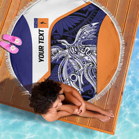 Personalised PNG New Ireland Beach Blanket Bird of Paradise Tattoo Flag Motif LT9 - Polynesian Pride