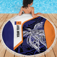 Personalised PNG New Ireland Beach Blanket Bird of Paradise Tattoo Flag Motif LT9 - Polynesian Pride