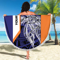 Personalised PNG New Ireland Beach Blanket Bird of Paradise Tattoo Flag Motif LT9 - Polynesian Pride