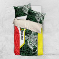Personalised PNG Oro Province Bedding Set Bird of Paradise Tattoo Flag Motif - Polynesian Pride