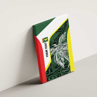 Personalised PNG Oro Province Canvas Wall Art Bird of Paradise Tattoo Flag Motif LT9 - Polynesian Pride