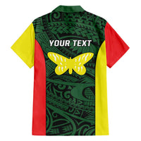 Personalised PNG Oro Province Hawaiian Shirt Bird of Paradise Tattoo Flag Motif - Polynesian Pride
