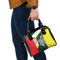 Personalised PNG Oro Province Shoulder Handbag Bird of Paradise Tattoo Flag Motif - Polynesian Pride