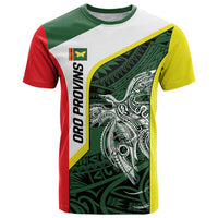 Personalised PNG Oro Province T Shirt Bird of Paradise Tattoo Flag Motif - Polynesian Pride