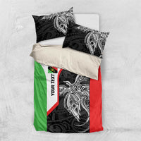 Personalised PNG Southern Highlands Province Bedding Set Bird of Paradise Tattoo Flag Motif - Polynesian Pride