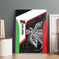 Personalised PNG Southern Highlands Province Canvas Wall Art Bird of Paradise Tattoo Flag Motif LT9 - Polynesian Pride