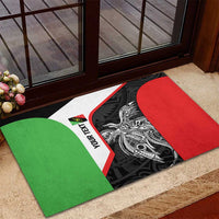 Personalised PNG Southern Highlands Province Rubber Doormat Bird of Paradise Tattoo Flag Motif LT9 - Polynesian Pride