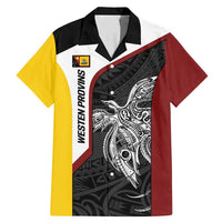 Personalised PNG Western Province Family Matching Mermaid Dress and Hawaiian Shirt Bird of Paradise Tattoo Flag Motif LT9 Dad's Shirt - Short Sleeve Red - Polynesian Pride