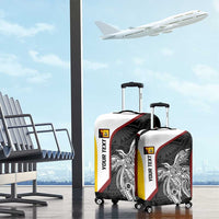 Personalised PNG Western Province Luggage Cover Bird of Paradise Tattoo Flag Motif - Polynesian Pride