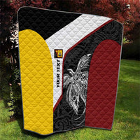 Personalised PNG Western Province Quilt Bird of Paradise Tattoo Flag Motif - Polynesian Pride