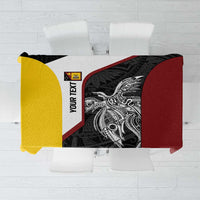 Personalised PNG Western Province Tablecloth Bird of Paradise Tattoo Flag Motif LT9 Red - Polynesian Pride