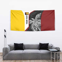 Personalised PNG Western Province Tapestry Bird of Paradise Tattoo Flag Motif - Polynesian Pride