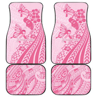 Pacific Girl and Butterfly Cancer Ribbon Personalised Car Mats LT9 - Polynesian Pride