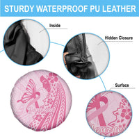 Pacific Girl and Butterfly Cancer Ribbon Personalised Spare Tire Cover LT9 - Polynesian Pride