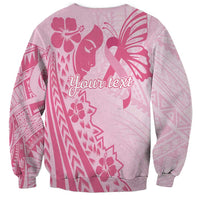 Pacific Girl and Butterfly Cancer Ribbon Personalised Sweatshirt LT9 - Polynesian Pride