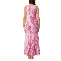 Pacific Girl and Butterfly Cancer Ribbon Personalised Tank Maxi Dress LT9 - Polynesian Pride