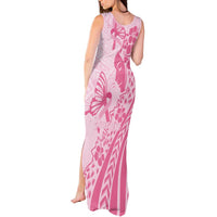 Pacific Girl and Butterfly Cancer Ribbon Personalised Tank Maxi Dress LT9 - Polynesian Pride