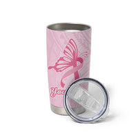 Pacific Girl and Butterfly Cancer Ribbon Personalised Tumbler Cup LT9 - Polynesian Pride