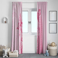 Pacific Girl and Butterfly Cancer Ribbon Personalised Window Curtain LT9 - Polynesian Pride