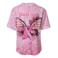 Faith Hope Love Butterfly Ribbon Personalised Baseball Jersey