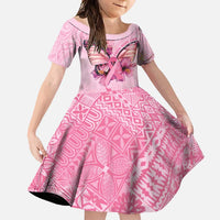Faith Hope Love Butterfly Ribbon Personalised Family Matching Mermaid Dress and Hawaiian Shirt