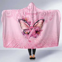Faith Hope Love Butterfly Ribbon Personalised Hooded Blanket LT9 One Size Pink - Polynesian Pride