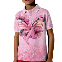 Faith Hope Love Butterfly Ribbon Personalised Kid Polo Shirt