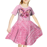 Faith Hope Love Butterfly Ribbon Personalised Kid Short Sleeve Dress