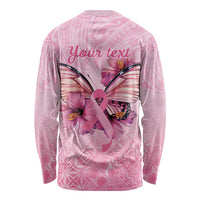 Faith Hope Love Butterfly Ribbon Personalised Long Sleeve Shirt