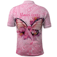 Faith Hope Love Butterfly Ribbon Personalised Polo Shirt LT9 - Polynesian Pride