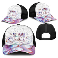 New Zealand Aotearoa Baseball Net Cap Pink Maori Papua Shell Indigenous LT9 - Polynesian Pride