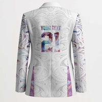 Custom New Zealand Aotearoa Blazer Pink Maori Paua Shell Indigenous - Polynesian Pride