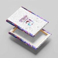 Custom New Zealand Aotearoa Canvas Wall Art Pink Maori Paua Shell Indigenous - Polynesian Pride