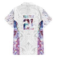 Custom New Zealand Aotearoa Family Matching Summer Maxi Dress and Hawaiian Shirt Pink Maori Paua Shell Indigenous - Polynesian Pride