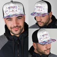 New Zealand Aotearoa Mesh Trucker Cap Pink Maori Papua Shell Indigenous LT9 - Polynesian Pride