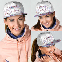 New Zealand Aotearoa Mesh Trucker Cap Pink Maori Papua Shell Indigenous LT9 - Polynesian Pride