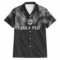 2026 Autumn Rugby Nations Fiji Custom Hawaiian Shirt Fijian Palm Leaf Tapa Tribal Inspired LT9 Black - Polynesian Pride