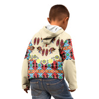 Papua Batik Motif Bird Of Paradise and Native Papuan Shield Kid Hoodie LT9 - Polynesian Pride