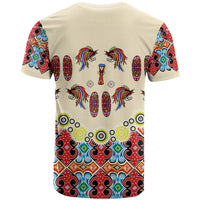 Papua Batik Motif Bird Of Paradise and Native Papuan Shield T Shirt LT9 - Polynesian Pride
