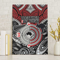 Aotearoa and Australia Canvas Wall Art New Zealand Honour The Treaty Ake!Ake!Ake! LT9 Without Frame Red - Polynesian Pride