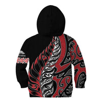 Koru Fern New Zealand Kid Hoodie Maori Tribal Pattern