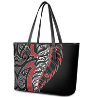Koru Fern New Zealand Leather Tote Bag Maori Tribal Pattern LT9 - Polynesian Pride