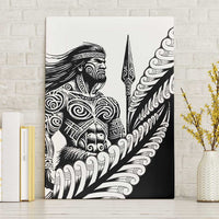 Koru Fern New Zealand Maori Tribal Warrior Canvas Wall Art LT9 Without Frame Black - Polynesian Pride