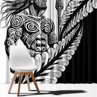 Koru Fern New Zealand Maori Tribal Warrior Window Curtain LT9 - Polynesian Pride